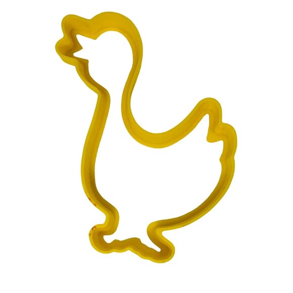 Duck Shaped Yellow Plastic Cookie Cutter For Baking & Crafting Vintage - Picture 2 of 4